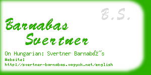 barnabas svertner business card